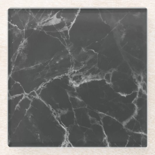 Schwarzer Marmor Glasuntersetzer (Vorderseite)