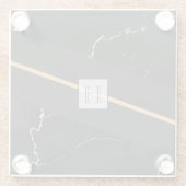 Schwarzer Marmor Glasuntersetzer (Rückseite)