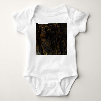 Schwarzer Marmor, goldene Adern, Textur. Baby Strampler