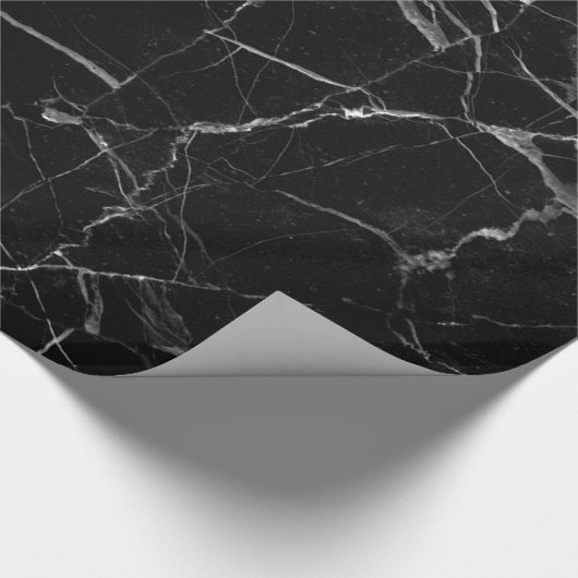 Schwarzer Marmor II Geschenkpapier (Ecke)