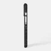 Schwarzer Marmor iPhone 16 Hülle (Linke Seite)