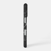 Schwarzer Marmor iPhone 16 Hülle (Rechte Seite)