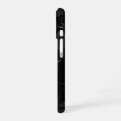 Schwarzer Marmor iPhone 16 Hülle (Linke Seite)
