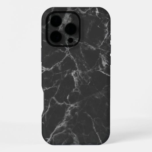 Schwarzer Marmor iPhone Hülle (Rückseite)