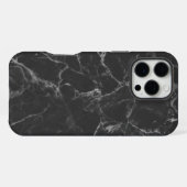 Schwarzer Marmor iPhone Hülle (Rückseite (Horizontal))