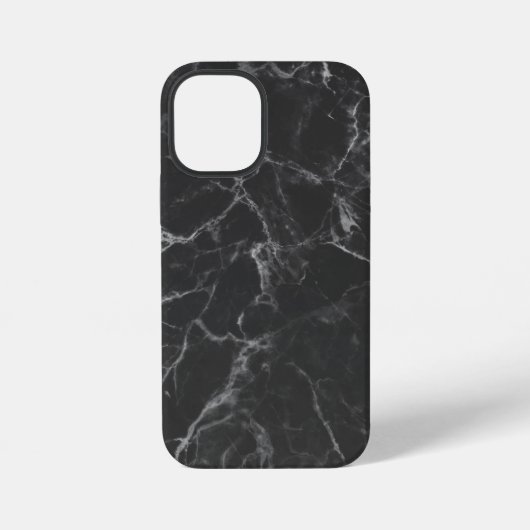 Schwarzer Marmor iPhone Hülle (Rückseite)