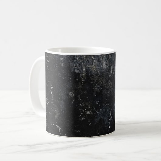 Schwarzer Marmor Kaffeetasse (Vorderseite Links)