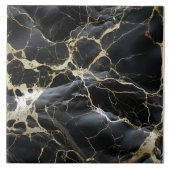 Schwarzer Marmor-Keramik Fliese (Vorderseite)