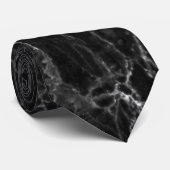 Schwarzer Marmor Krawatte (Gerollt)