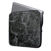 Schwarzer Marmor Laptopschutzhülle (Vorderseite Links)
