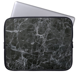 Schwarzer Marmor Laptopschutzhülle
