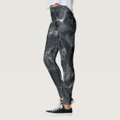 Schwarzer Marmor Leggings (Links)