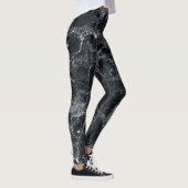 Schwarzer Marmor Leggings (Rechts)