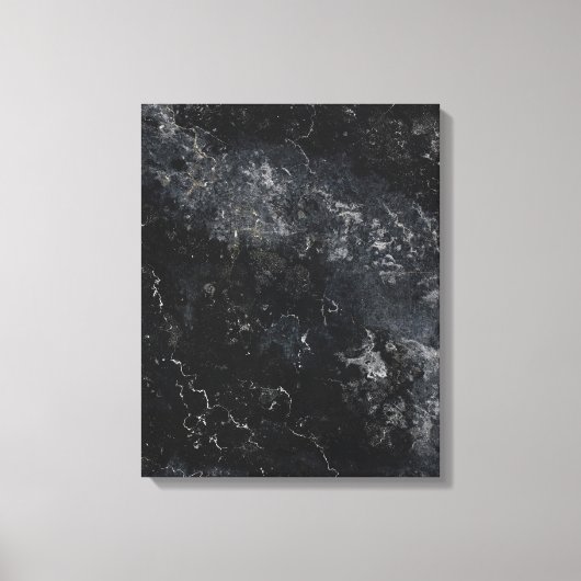 Schwarzer Marmor Leinwanddruck (Vorderseite)