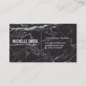 Schwarzer Marmor | MINIMALISTISCH Visitenkarte (Vorderseite)