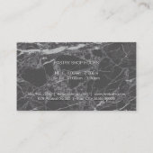 Schwarzer Marmor | Mischen von Schüsselzugaben Visitenkarte (Rückseite)