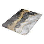 Schwarzer Marmor mit Gold Hübsch Badematte (Schrägansicht)