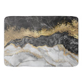 Schwarzer Marmor mit Gold Hübsch Badematte (Vorderseite)