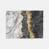 Schwarzer Marmor mit Gold Hübsch Fleecedecke (Vorderseite (Horizontal))