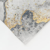Schwarzer Marmor mit Gold Hübsch Fleecedecke (Ecke)