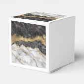 Schwarzer Marmor mit Gold Hübsch Geschenkschachtel (Rückseite)