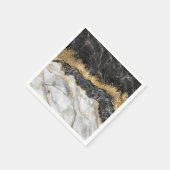 Schwarzer Marmor mit Gold Hübsch Serviette (Ecke)