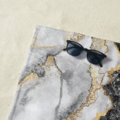 Schwarzer Marmor mit Gold Hübsch Strandtuch (Beispiel)