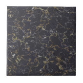 Schwarzer Marmor mit goldenen Adern Fliese (Vorderseite)