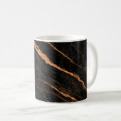 schwarzer Marmor mit goldenen Adern, Kaiser-Marmor Kaffeetasse (VorderseiteRechts)