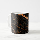 schwarzer Marmor mit goldenen Adern, Kaiser-Marmor Kaffeetasse (Vorderseite Links)