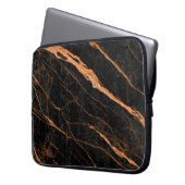 schwarzer Marmor mit goldenen Adern, Kaiser-Marmor Laptopschutzhülle (Vorderseite Links)