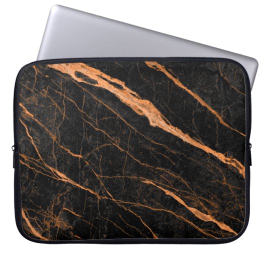 schwarzer Marmor mit goldenen Adern, Kaiser-Marmor Laptopschutzhülle (Vorderseite)