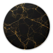 Schwarzer Marmor mit goldenen Adern, natürlich, St Keramikknauf (Vorderseite)