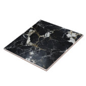 Schwarzer Marmor mit goldener Akzente Fliese (Seite)