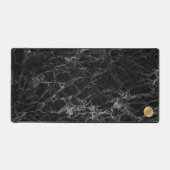 Schwarzer Marmor mit Goldmonogramm Schreibtischunterlage (Vorderseite)