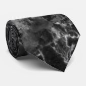 Schwarzer Marmor mit Grau Krawatte (Gerollt)