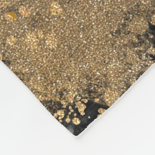 Schwarzer Marmor mit Hübschem, goldfarbenem Fleece (Ecke)