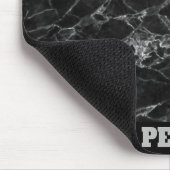 Schwarzer Marmor mit Namen Mousepad (Ecke)