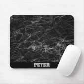 Schwarzer Marmor mit Namen Mousepad (Mit Mouse)