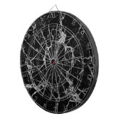 Schwarzer Marmor mit weißem Veining Dartscheibe (Vorderseite rechts)