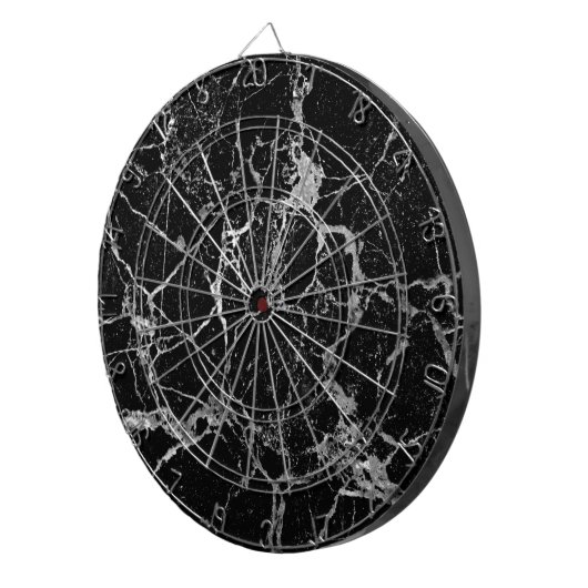 Schwarzer Marmor mit weißem Veining Dartscheibe (Vorderseite rechts)