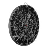 Schwarzer Marmor mit weißem Veining Dartscheibe (Vorderseite Links)