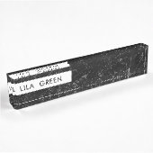 Schwarzer Marmor Moderner Individuelle Name Namensplakette
