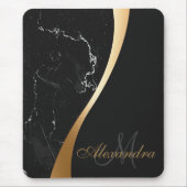 Schwarzer Marmor Mousepad (Vorne)