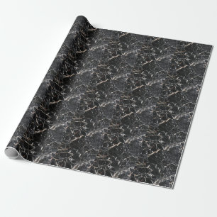 Schwarzer Marmor: natürliche abstrakte Textur. Geschenkpapier