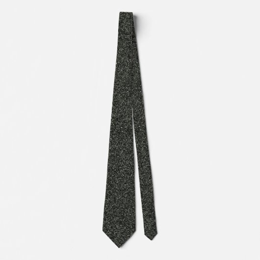 schwarzer Marmor Neck Tie Krawatte (Vorderseite)