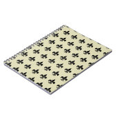 SCHWARZER MARMOR ROYAL1 U. BEIGE LEINEN NOTIZBLOCK (Linke Seite)