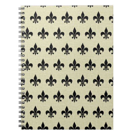 SCHWARZER MARMOR ROYAL1 U. BEIGE LEINEN NOTIZBLOCK (Vorderseite)