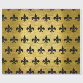 SCHWARZER MARMOR ROYAL1 U. GOLD GEBÜRSTETES METALL GESCHENKPAPIER (Flach)