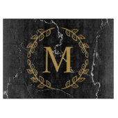 Schwarzer Marmor Schneidebrett (Vorderseite)